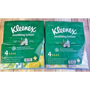 Kleenex Soothing Lotion Tissues Coconut Aloe 8 Cube Boxes 60-Ct 3-Ply 480 Total
